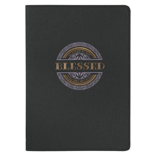 Blessed Charcoal Gray Faux Leather Classic Journal - Pura Vida Books