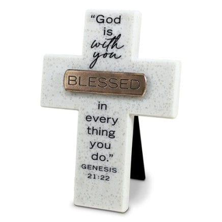 Blessed Cross Copper Accent White - Pura Vida Books