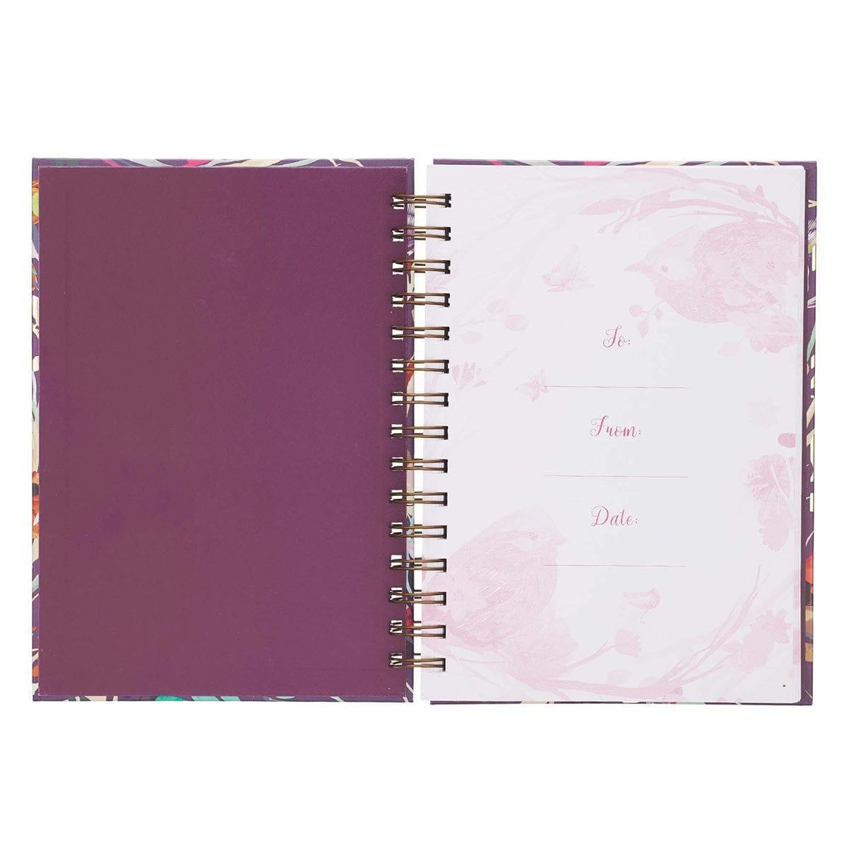 Blessed Is She Large Wirebound Journal in Eggplant - Pura Vida Books