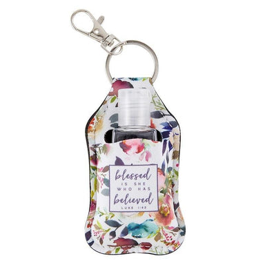 Blessed is She Who Has Believed Hand Sanitizer Key Chain - Pura Vida Books