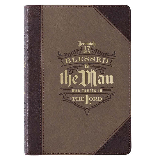 Blessed is the Man Faux Leather Classic Journal - Jeremiah 17:7 - Pura Vida Books