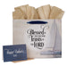 Blessed Is The One Nautical Navy Large Landscape Gift Bag with Card - Jeremiah 17:7 - Pura Vida Books