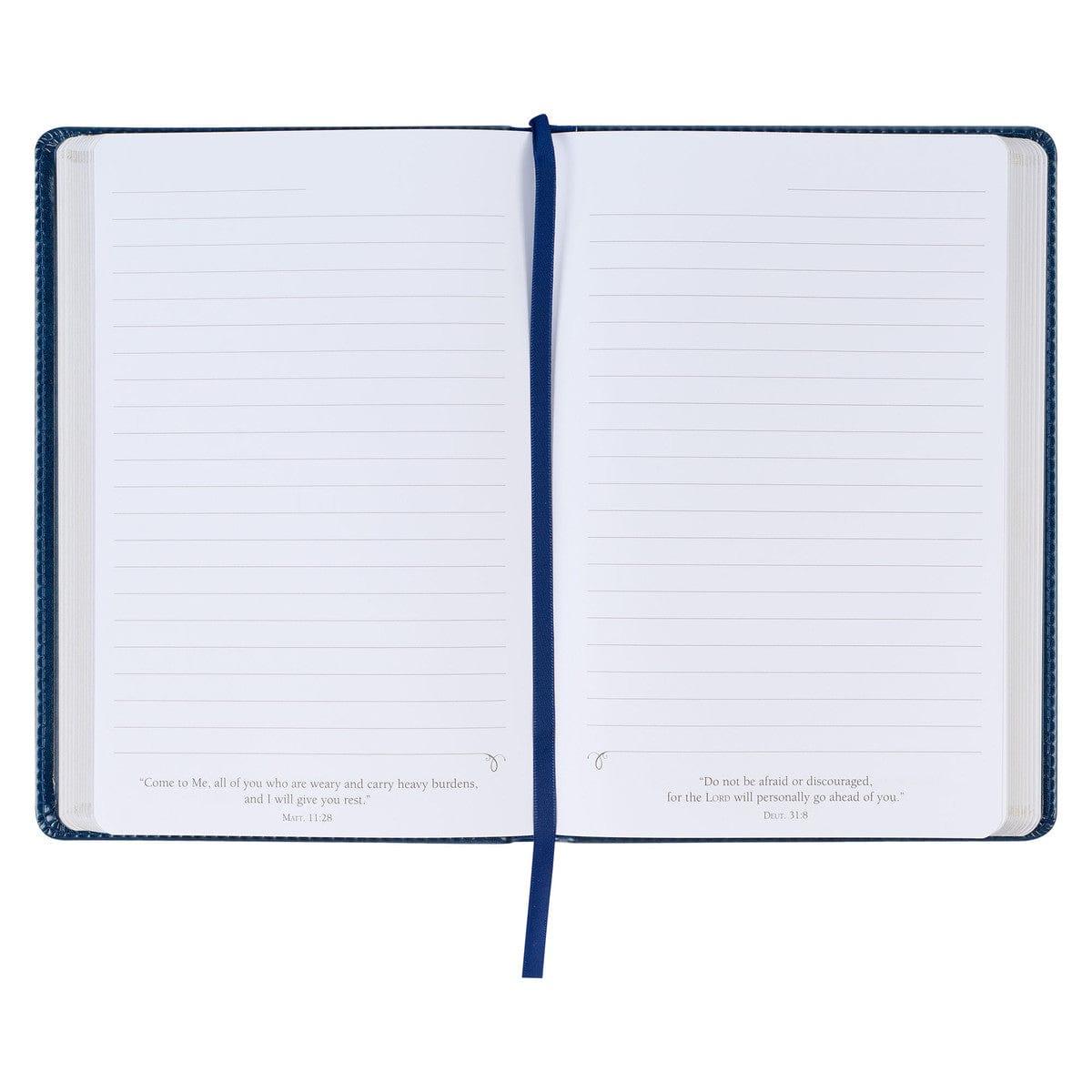 Blessed is the One Navy Faux Leather Classic Journal - Jeremiah 17:7 - Pura Vida Books