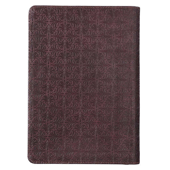 Blessed Man Brown Quarter-bound Faux Leather Classic Journal with Zipped Closure - Jeremiah 17:7 - Pura Vida Books