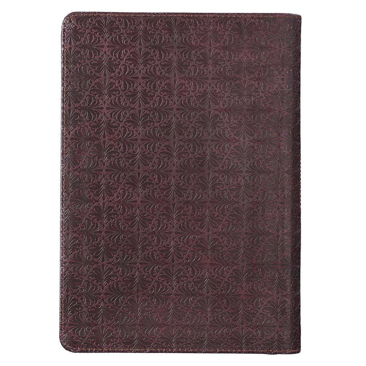 Blessed Man Brown Quarter-bound Faux Leather Classic Journal with Zipped Closure - Jeremiah 17:7 - Pura Vida Books