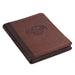 Blessed Man Brown Quarter-bound Faux Leather Classic Journal with Zipped Closure - Jeremiah 17:7 - Pura Vida Books