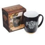 Blessed Man Ceramic Coffee Mug with Dipped Clay Base - Jeremiah 17:7 (Taza) - Pura Vida Books