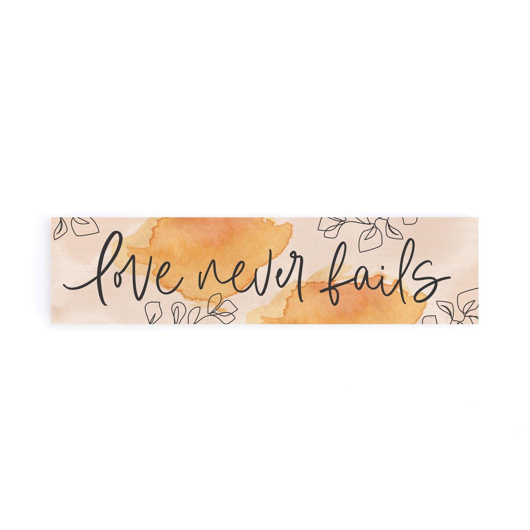 Bloque pequeño- Love Never Fails - Pura Vida Books