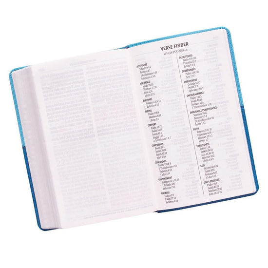 Blue Two-tone Faux Leather Giant Print King James Version Bible - Pura Vida Books