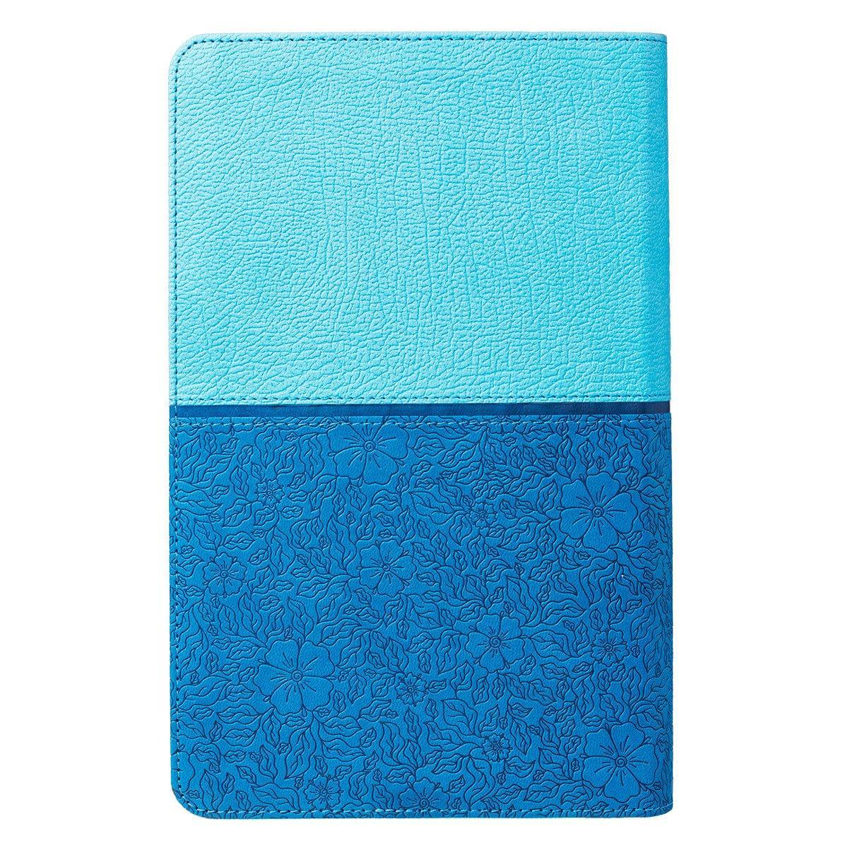 Blue Two-tone Faux Leather Giant Print King James Version Bible - Pura Vida Books