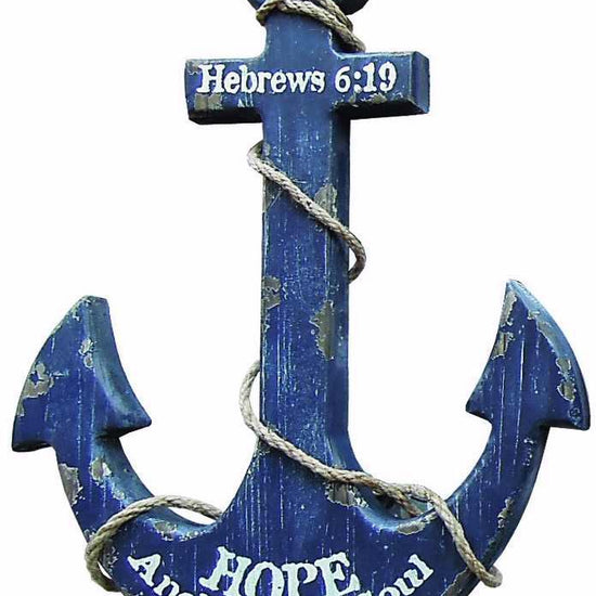 Blue Wooden Anchor - Pura Vida Books