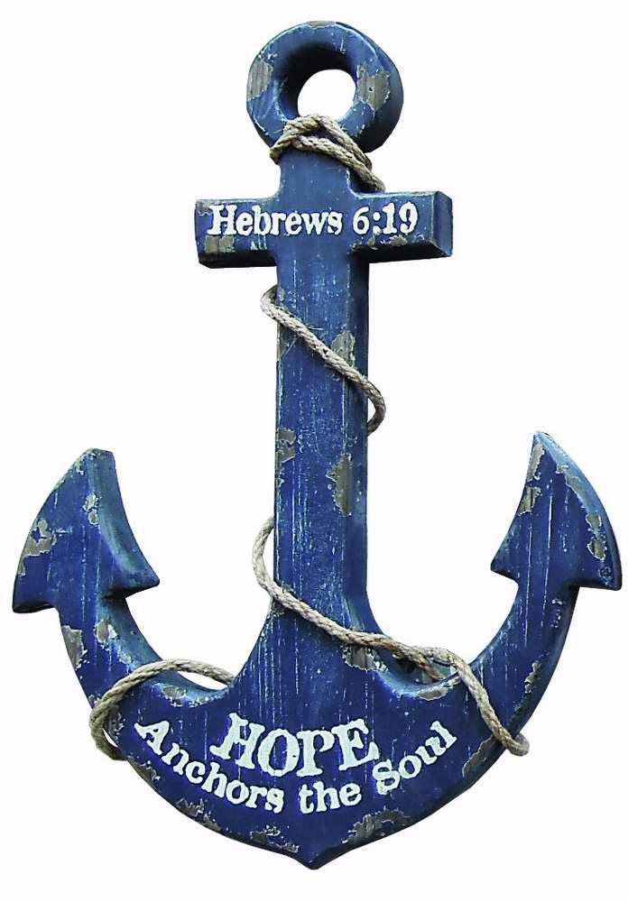 Blue Wooden Anchor - Pura Vida Books