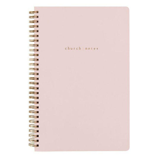 Blush Pink Church Notes Notebook - Pura Vida Books