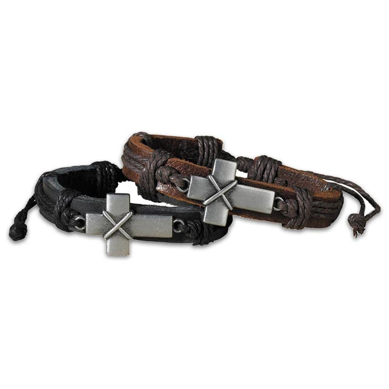 Bold Cross Leather Bracelet Assortment - Pura Vida Books