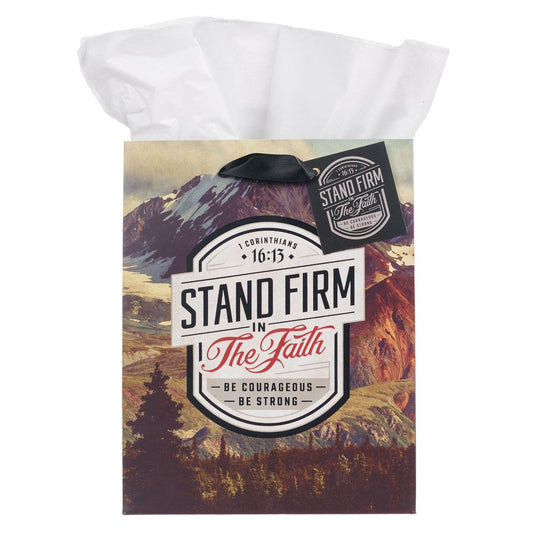 Bolsa de Regalo Mediana | Stand Firm in the Faith Mountain