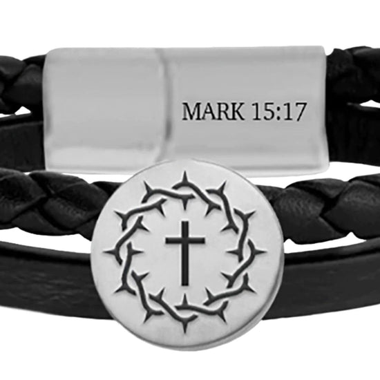 Bracelet Crown Cross Braided - Pura Vida Books