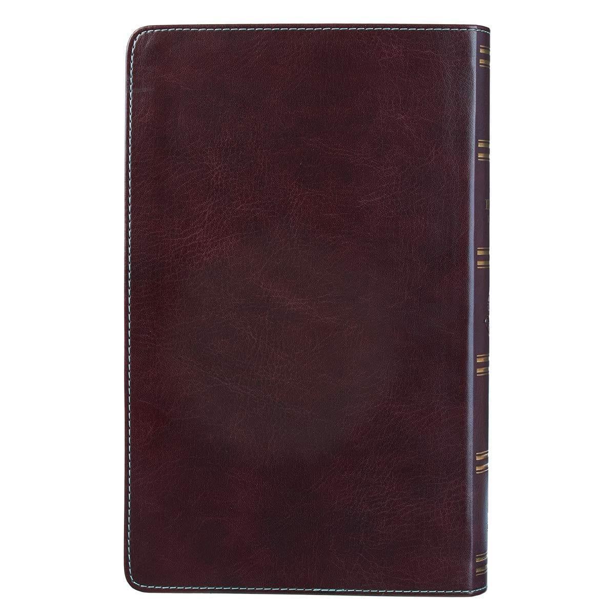 Brown and Turquoise Quarter-bound Faux Leather Giant Print Bible - KJV - Pura Vida Books