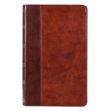 Brown Quarter-bound Faux Leather Giant Print King James Version Bible - Pura Vida Books