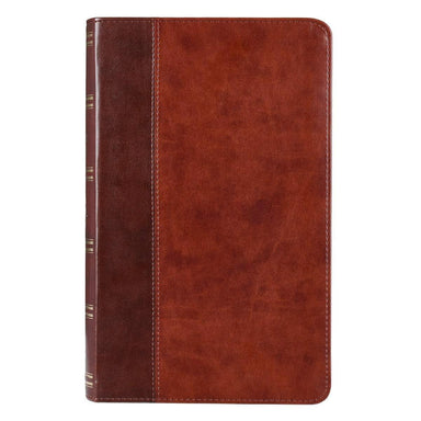 Brown Quarter-bound Faux Leather Giant Print King James Version Bible - Pura Vida Books