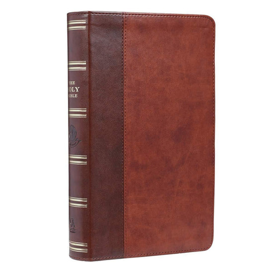 Brown Quarter-bound Faux Leather Giant Print King James Version Bible - Pura Vida Books