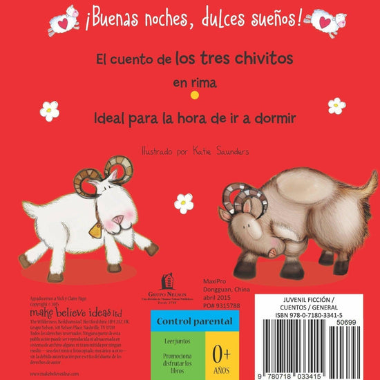 Buenas Noches, Dulces Suenos! Los Tres Chivitos - Pura Vida Books