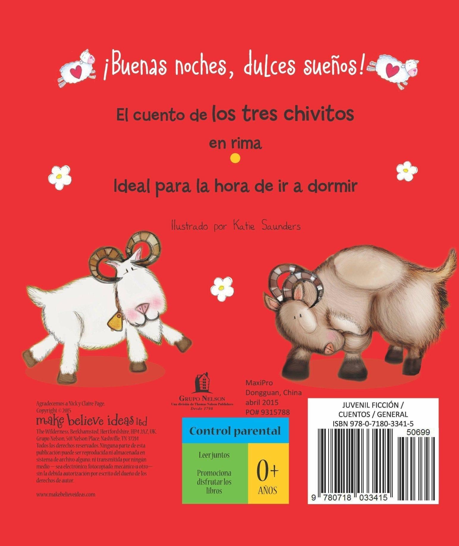 Buenas Noches, Dulces Suenos! Los Tres Chivitos - Pura Vida Books