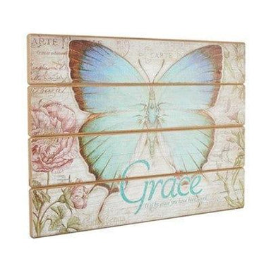 Butterfly Blessings 'Grace' Wall Plaque - Ephesians 2:8 - Pura Vida Books