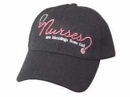 Cap-Nurse Blessings From God-Black/Pink - Pura Vida Books