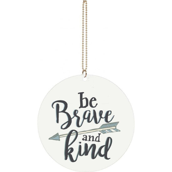 CAR CHARM Be Brave And Kind - Pura Vida Books