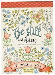 Cards to color Be still and know - Pura Vida Books