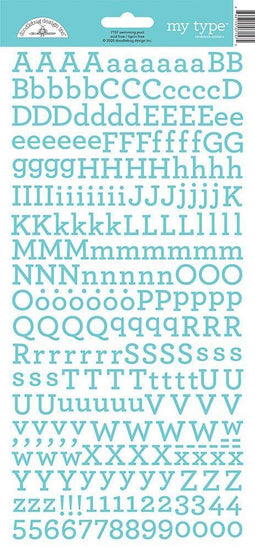 Cardstock Stickers - Alphabet - My Type - Swimming Pool - Pura Vida Books