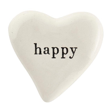 Ceramic Heart - Happy - Pura Vida Books