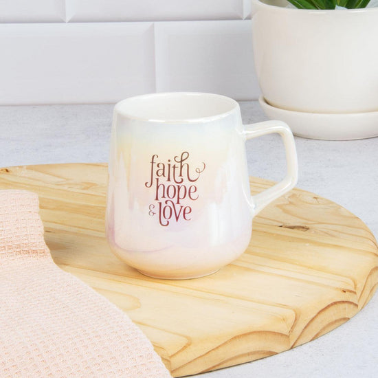 Ceramic Mug - Faith Hope and Love - Pura Vida Books