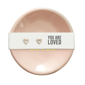 Ceramic Ring Dish & Earrings - You Are Loved - Pura Vida Books