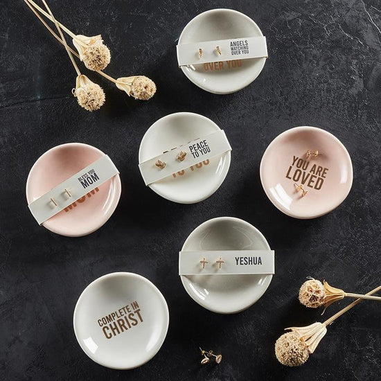 Ceramic Ring Dish & Earrings - You Are Loved - Pura Vida Books