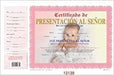 Certificado de presentacion de niña - Pura Vida Books