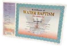 Certificate of Water Baptism - Pura Vida Books