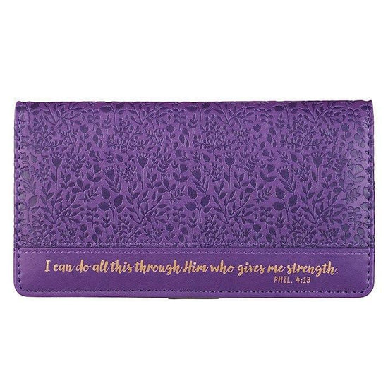 Checkbook Cover - I Can Do All This-Purple - Pura Vida Books