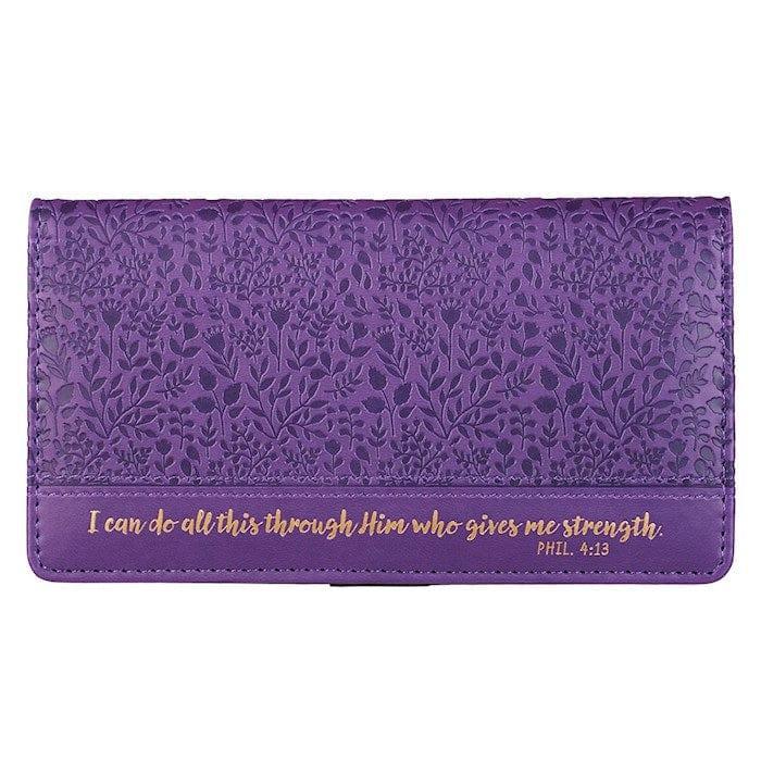 Checkbook Cover - I Can Do All This-Purple - Pura Vida Books