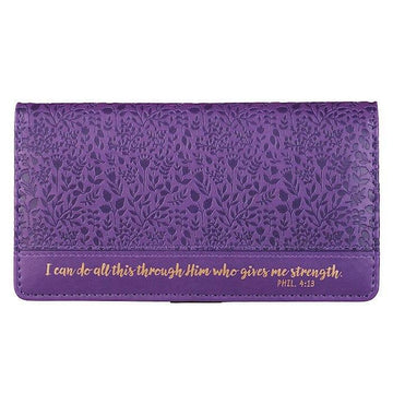 Checkbook Cover - I Can Do All This-Purple - Pura Vida Books