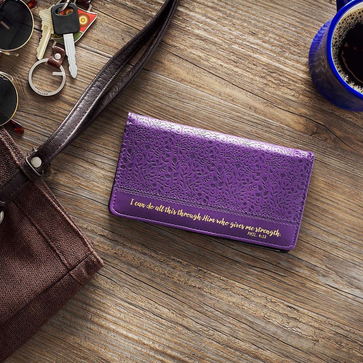 Checkbook Cover - I Can Do All This-Purple - Pura Vida Books