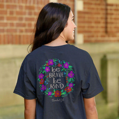 Cherished Girl Womens T-Shirt Be Brave And Be Kind - Pura Vida Books