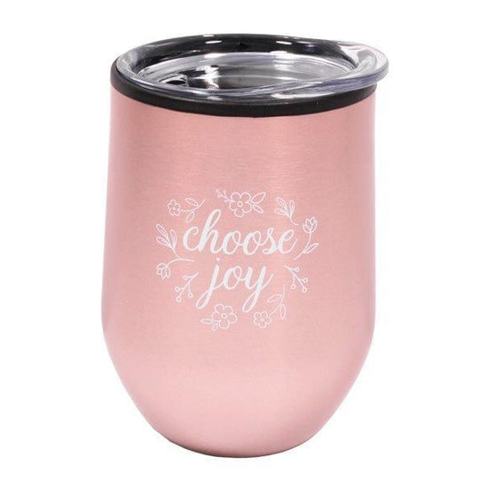 Choose Joy - Tumbler Stainless Steel Rose Gold 12 Oz Mug - Pura Vida Books