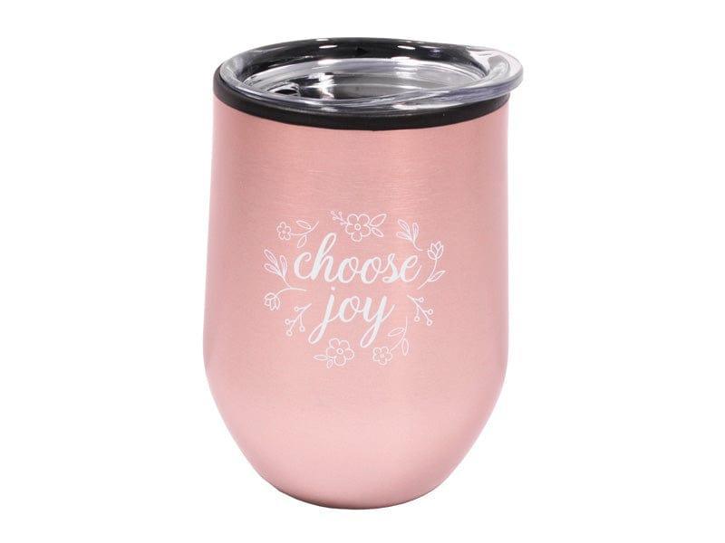 Choose Joy - Tumbler Stainless Steel Rose Gold 12 Oz Mug - Pura Vida Books