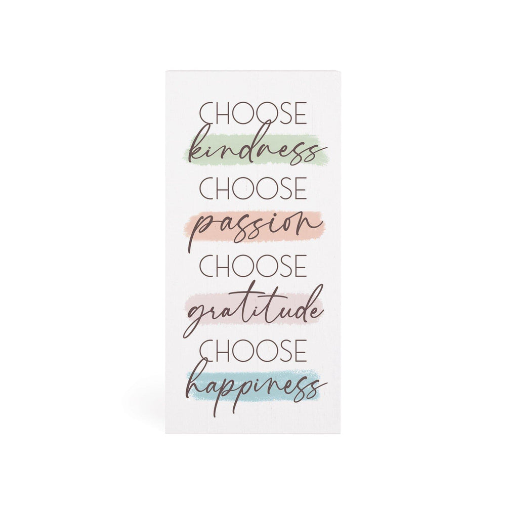 Choose Kindness Choose Passion Choose Gratitude Choose Happiness Word Block - Pura Vida Books