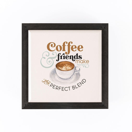 Coffee & Friends Make The Perfect Blend Cuadro - Pura Vida Books