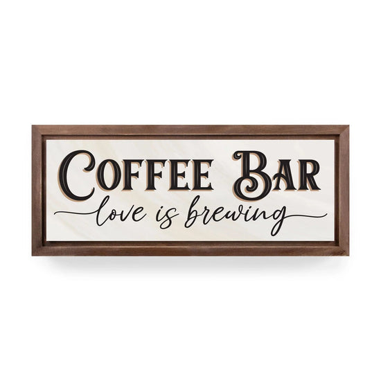 Coffee Bar love is brewing - Framed Art - Pura Vida Books