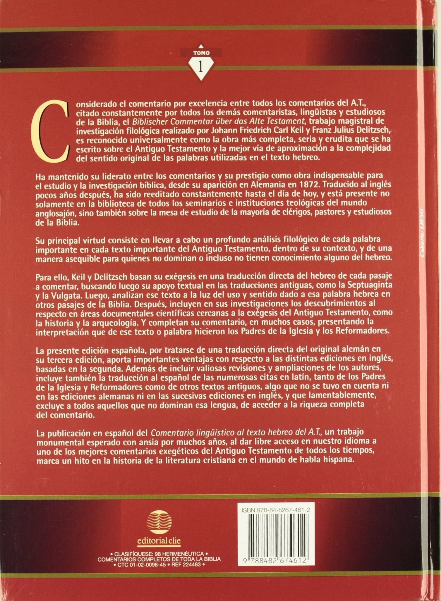 Comentario al texto hebreo del Antiguo Testamento - C. F. Keil, Franz Deilitzsch - Pura Vida Books