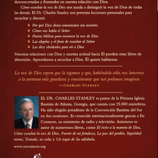 Cómo escuchar la voz de Dios - Charles F. Stanley - Pura Vida Books