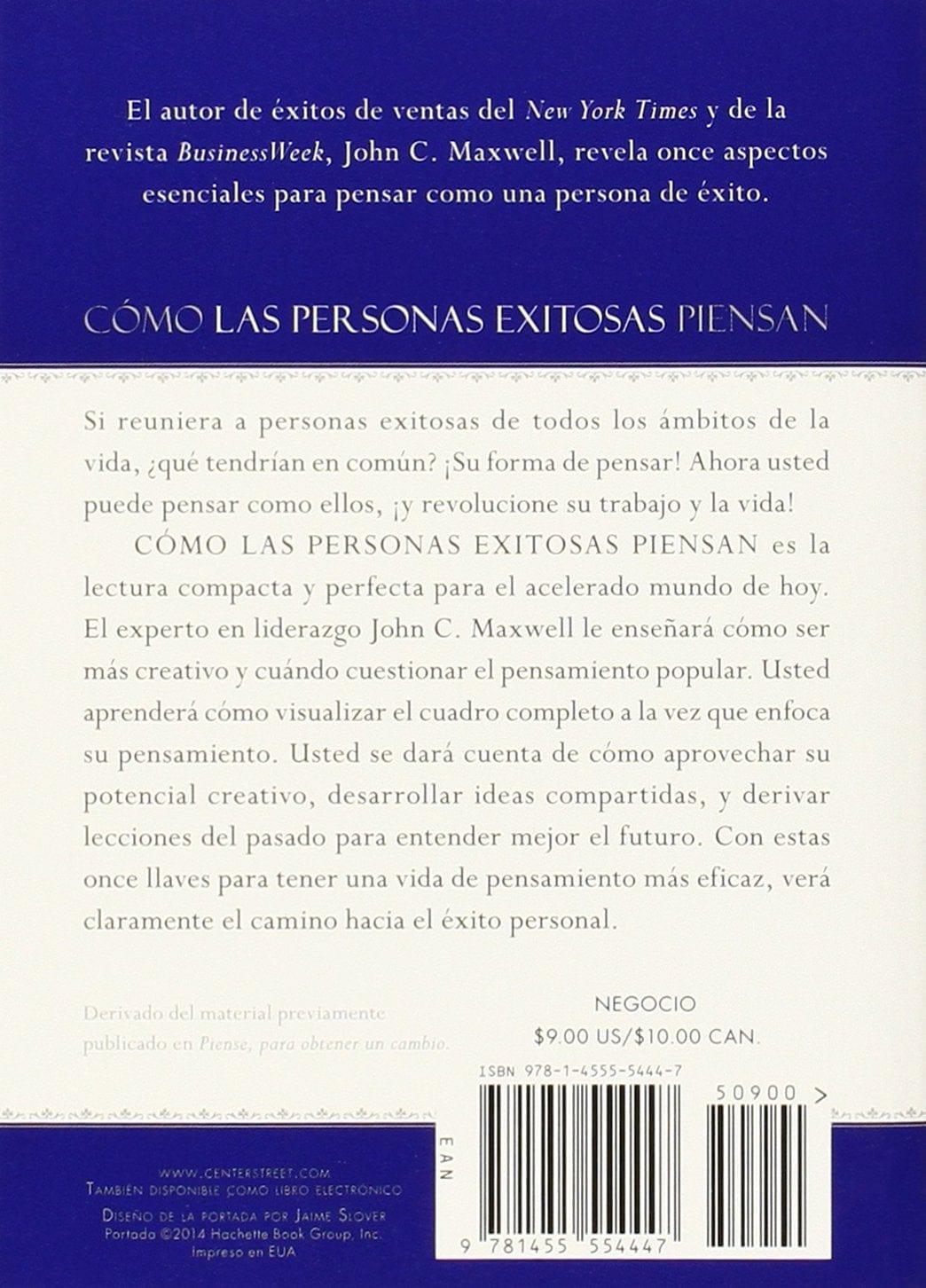 Cómo las Personas Exitosas Piensan - John C. Maxwell - Pura Vida Books